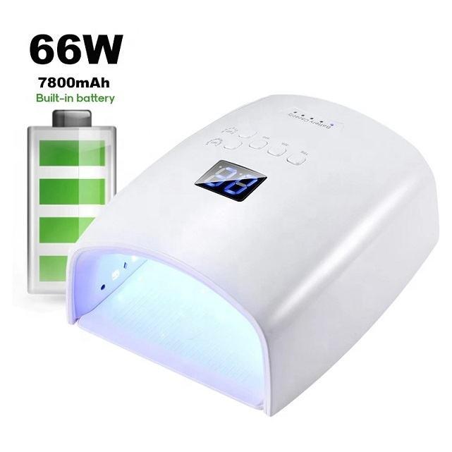 Professional Cordless UV LED Nail Curing Lamp - 66W Rechargeable-2