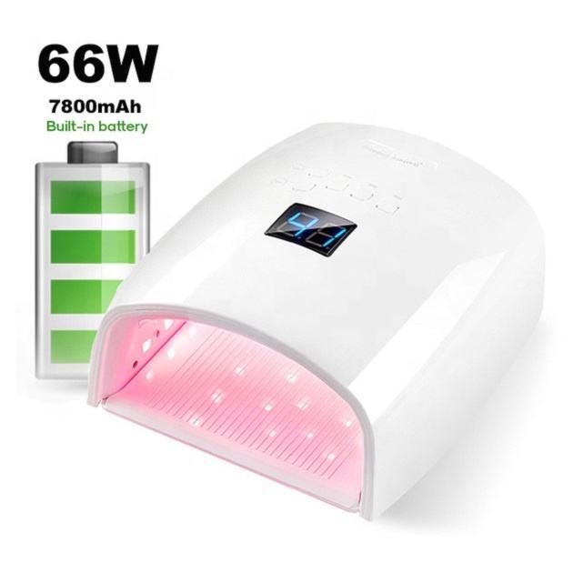 Professional Cordless UV LED Nail Curing Lamp - 66W Rechargeable-1